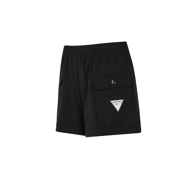 【FILA官方直營】女平織短褲-黑色(5SHY-1110-BK)