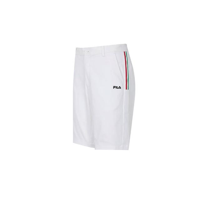【FILA官方直營】#榮耀巴黎 男平織短褲-白色(1SHY-1505-WT)