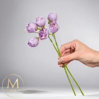 【Floral M】奧斯丁紫色牡丹仿真花花材（1入組）(人造花/塑膠花/假花/裝飾花)