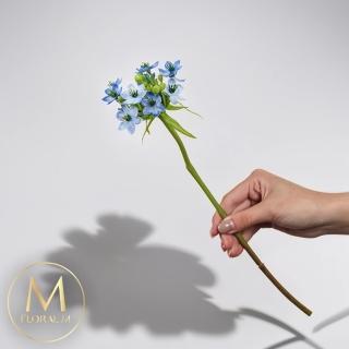 【Floral M】伯利恆之星藍色天鵝絨仿真花花材 （2入組）(人造花/塑膠花/假花/裝飾花)