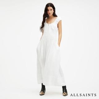 【ALLSAINTS】ELIZA 輕盈修身抽皺中長版洋裝 W206DA(修身版型)