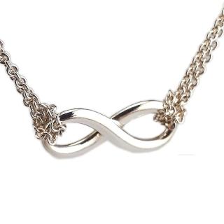 【Tiffany&Co. 蒂芙尼】925純銀Infinity 無限符號系列雙鍊項鍊