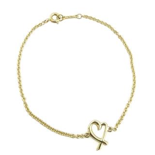 【Tiffany&Co. 蒂芙尼】18K金-LOVING HEART愛心造型墜飾手鍊