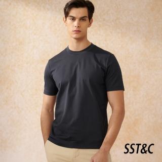 【SST&C 新品上市】午夜藍小高領品牌刺繡T恤1012402006
