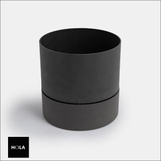 【HOLA】REAL天然纖維盆器5吋 深灰