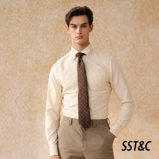 【SST&C 新品上市】舒適純棉 黃色條紋標準版牛津襯衫0312403018