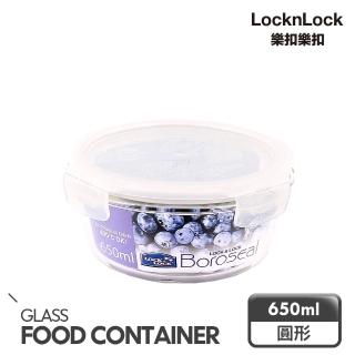 【LocknLock樂扣樂扣】第二代耐熱玻璃保鮮盒/圓形650ML