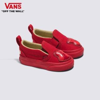 【VANS 官方旗艦】Haribo Slip-On V 小童款紅色/小熊軟糖圖案滑板鞋