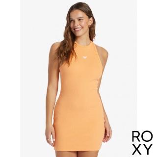 【ROXY】女款 女裝 無袖連身短裙洋裝 BRIGHT BOARDWALK(橘色)