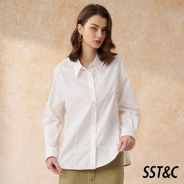 【SST&C 新品９折】米白色寬鬆版繭型襯衫7562403007