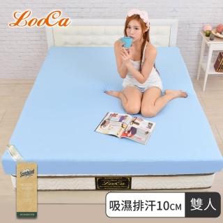 【LooCa】吸濕排汗10cm全平面記憶床墊(雙人5尺)
