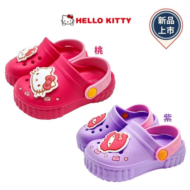 【HELLO KITTY】可愛休閒涼拖鞋(821418桃/紫-14-19cm)