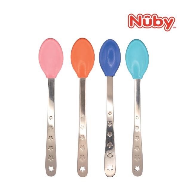 【Nuby】不鏽鋼感溫變色湯匙4入組