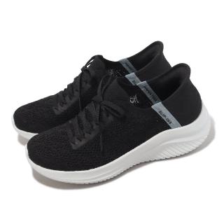 【SKECHERS】休閒鞋 Ultra Flex 3.0 Slip-Ins 女鞋 黑 白 瞬穿科技 運動鞋 記憶鞋墊(896211-BKW)