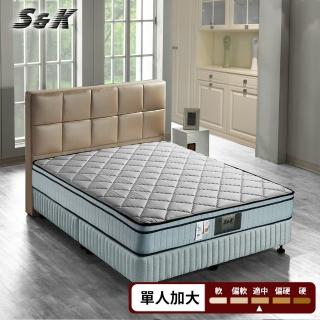 【S&K】3M防潑水記憶膠獨立筒床墊(單人加大3.5尺)
