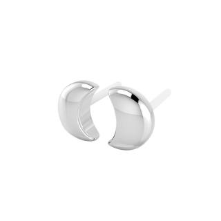 【Niloe】月牙純銀針式純銀耳環(925純銀 台灣設計 耳針８９耳環 細膩精緻)
