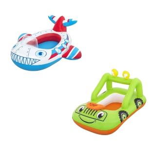 【BESTWAY】交通工具充氣艇 吉普車/小飛機(座圈 游泳圈 嬰兒泳圈)