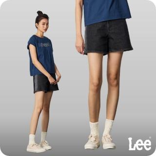 【Lee 官方旗艦】女裝 牛仔短褲 / 中腰 特色刷白 黑色洗水 / Jade Fusion 系列(LB422016856)