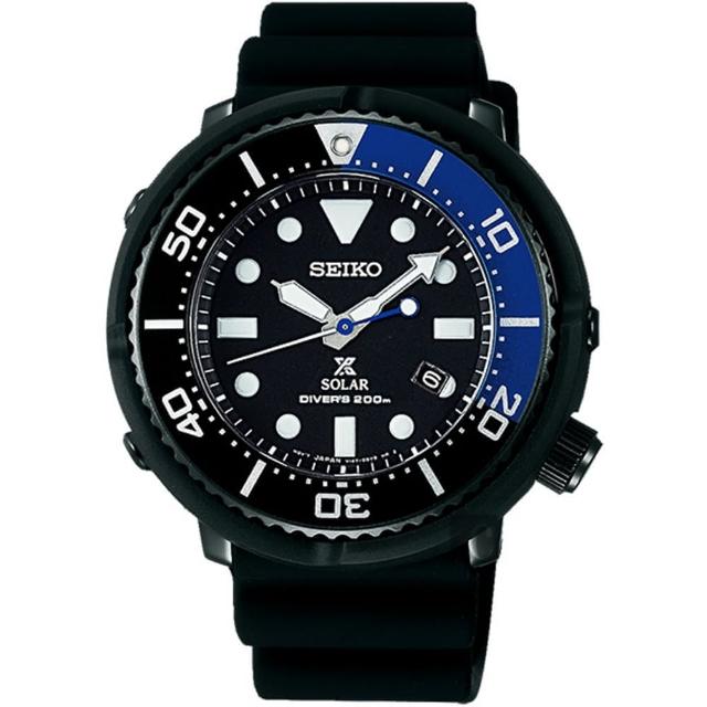 【SEIKO 精工】官方授權 PROSPEX 太陽能時尚運動男腕錶 錶徑46mm-贈高檔收納盒6入(SBDN045J-SK008)