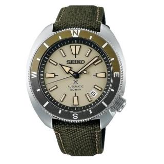 【SEIKO 精工】官方授權 Proxpex 男 皮帶潛水機械腕錶 錶徑42.4mm-贈高檔收納盒6入(SRPG13K1-SK008)