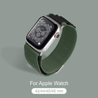 【General】Apple Watch 高山錶帶 蘋果手錶適用 42/44/45/49mm - 軍綠(手錶 錶帶)