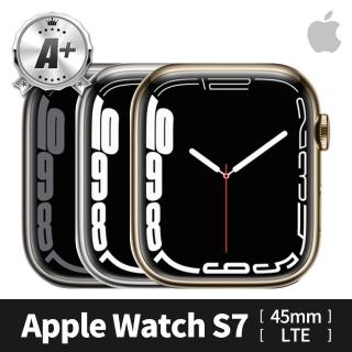 【Apple】A 級福利品 Apple Watch S7 LTE 45mm 不鏽鋼錶殼(副廠配件/錶帶顏色隨機)
