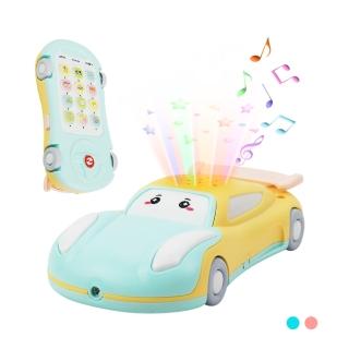 【888ezgo】幼兒安撫型小汽車造型手機（可調音量/星空燈/早教音樂）（9961）