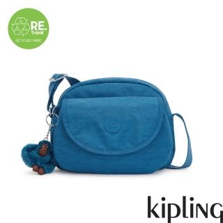 【KIPLING官方旗艦館】質感寶石藍翻蓋側背小包-STELMA