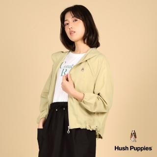 【Hush Puppies】女裝 外套 寬鬆涼感連帽薄外套(淺綠 / 43217101)