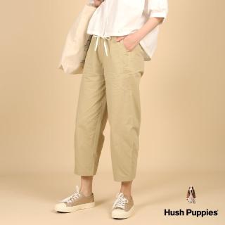 【Hush Puppies】女裝 長褲 休閒鬆緊錐形長褲(卡其 / 43221102)