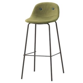 【MUNA 家居】華爾斯吧椅/高/綠色布(椅子 休閒椅 餐椅)