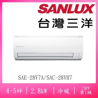 【SANLUX 台灣三洋】4-5坪級變頻冷暖分離式冷氣(SAC-28VH7/SAE-28V7A)