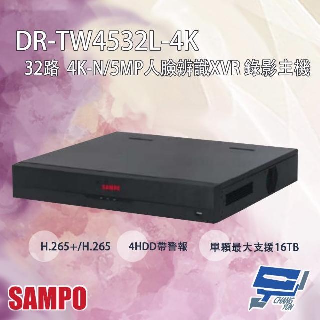 【CHANG YUN 昌運】SAMPO聲寶 DR-TW4532L-4K 32路 4KL 人臉辨識 XVR 錄影主機