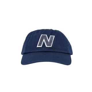 【NEW BALANCE】中性 藍色 可調式 基本款 LOGO NB 老帽 棒球帽 帽子 LAH21214AG