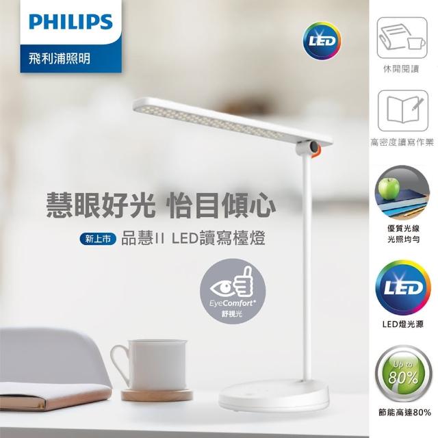 【Philips 飛利浦】66137 品慧 II  LED調光讀寫檯燈(福利品/全新商品/外盒凹損)