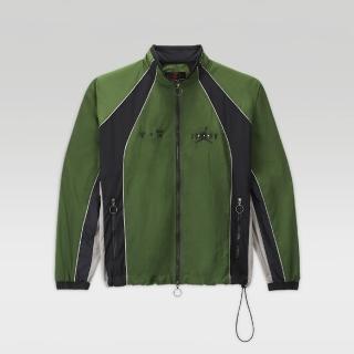 【NIKE 耐吉】聯名外套 Jordan x Off-White 立領外套 綠色 黑色 輕質 潮流 穿搭(CV3503-361)