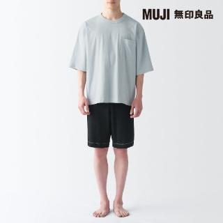 【MUJI 無印良品】男清爽舒適棉質短袖家居睡衣(共4色)