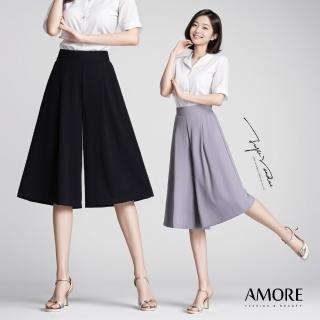 【Amore】韓版經典輕涼雪紡飄逸七分褲(顯高顯瘦質感新上市)