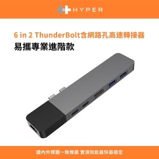 【HyperDrive】6-in-2 USB-C Hub-太空灰(適用M1/M2/M3)