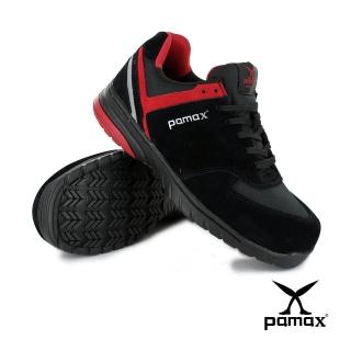 【PAMAX 帕瑪斯】頂級超彈力氣墊防滑安全鞋、抗菌除臭(PS36907FEH 黑紅 / 男女尺寸)
