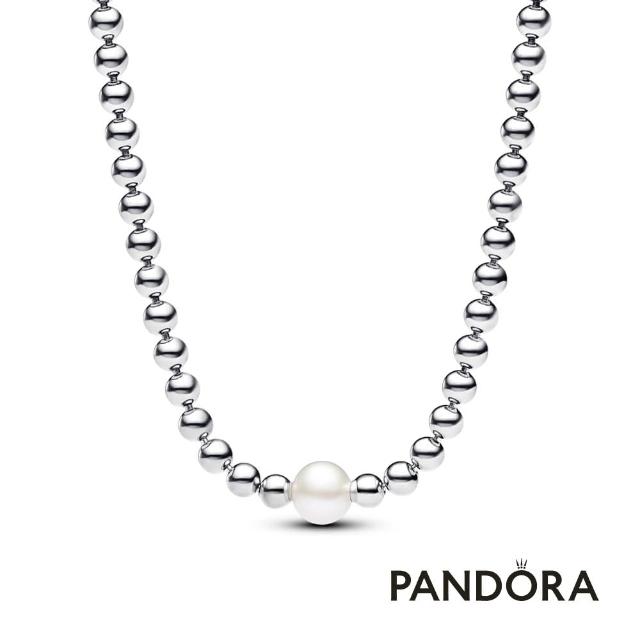 【Pandora官方直營】圓珠飾邊珍珠項鏈