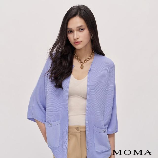 【MOMA】清新春日寬版連袖針織外套(兩色)
