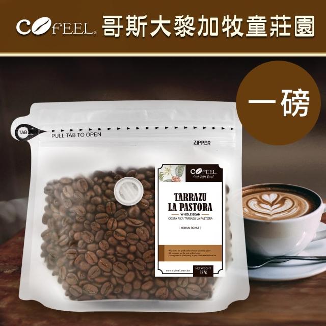 【Cofeel 凱飛】哥斯大黎加牧童莊園咖啡豆-中烘焙(227gx2袋)
