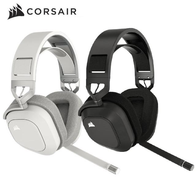 【CORSAIR 海盜船】HS80 MAX Wireless 立體聲 多平台 無線電競耳麥(消光灰/雪貂白)