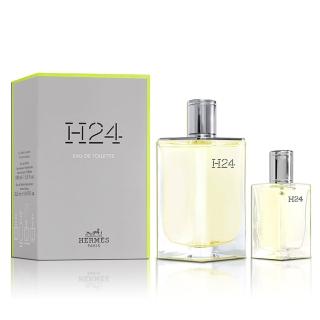 【Hermes 愛馬仕】H24淡香水 100ml 香氛禮盒(淡香水100ml+隨身瓶12.5ml)