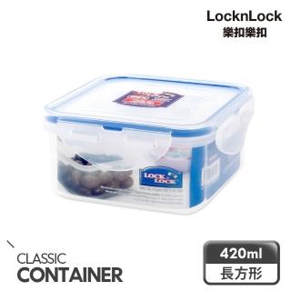 【LocknLock樂扣樂扣】CLASSICS系列保鮮盒/正方形420ML