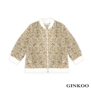【GINKOO 俊克】印花簍空羅紋外套