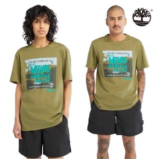 【Timberland】中性橄欖綠短袖T恤(A6RGNV46)