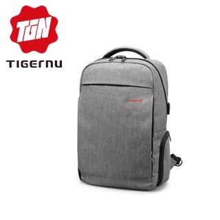 Tigernu USB素面筆電後背包 3217 灰色 (代理商公司貨)