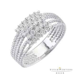 【Vividventure 亞帝芬奇】14K 50分 天然真鑽 設計款 鑽石 戒指 戀上璀璨
